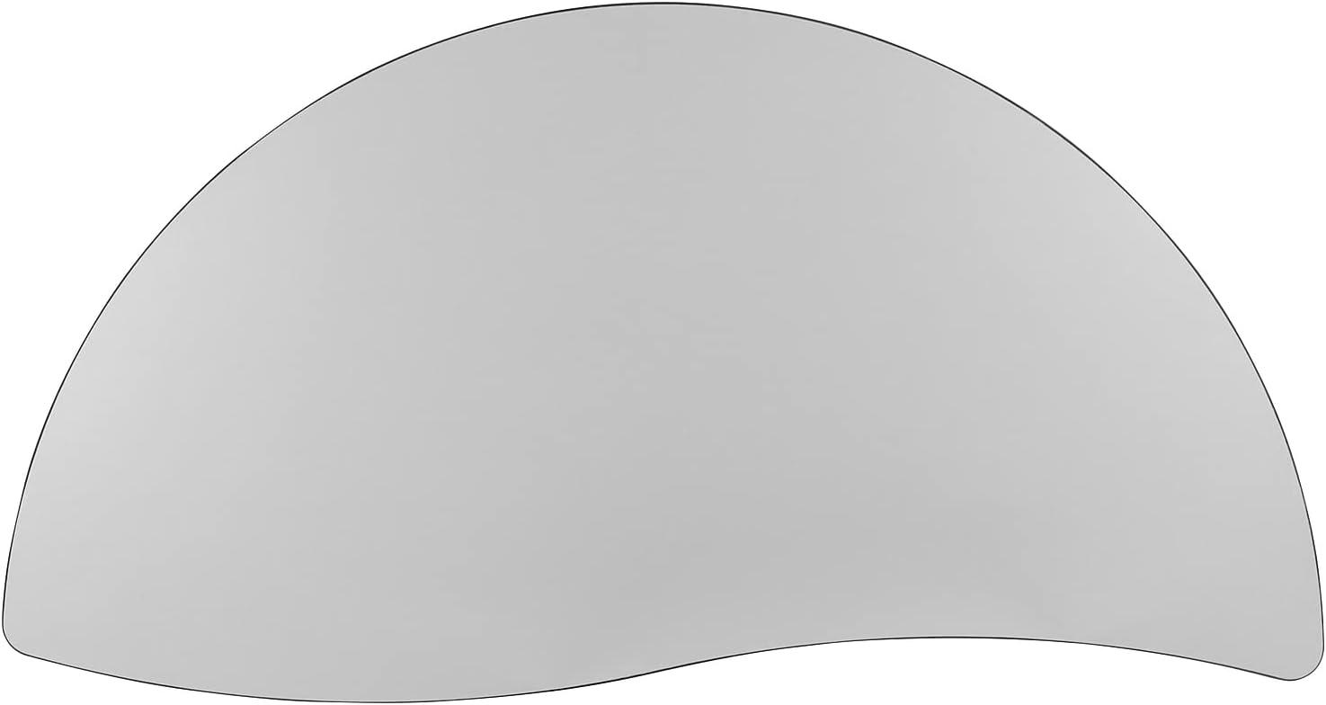 image:imageFlash Furniture 60 Half Circle Wave Collaborative Oak Thermal Laminate Activity Table Height Adjustable Short LegsGrey
