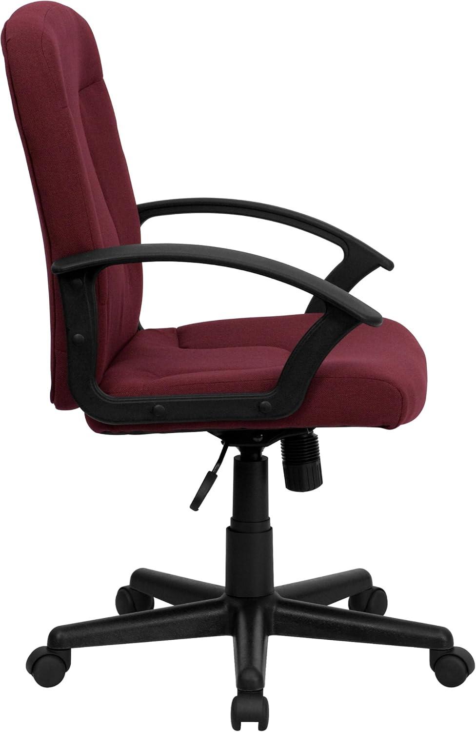 image:imageFlash Furniture Garver MidBack Burgundy Fabric Executive Swivel Office Chair with Nylon Arms