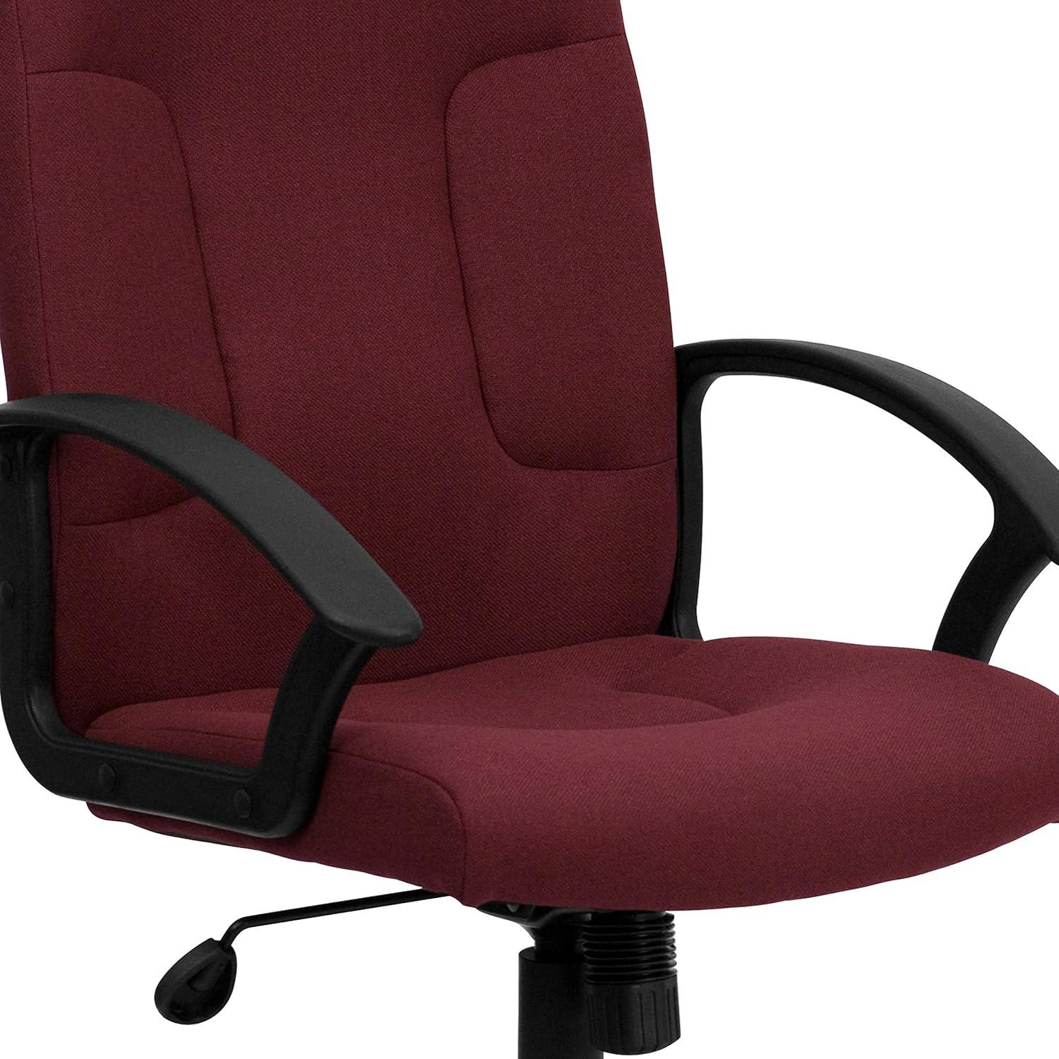 image:imageFlash Furniture Garver MidBack Burgundy Fabric Executive Swivel Office Chair with Nylon Arms