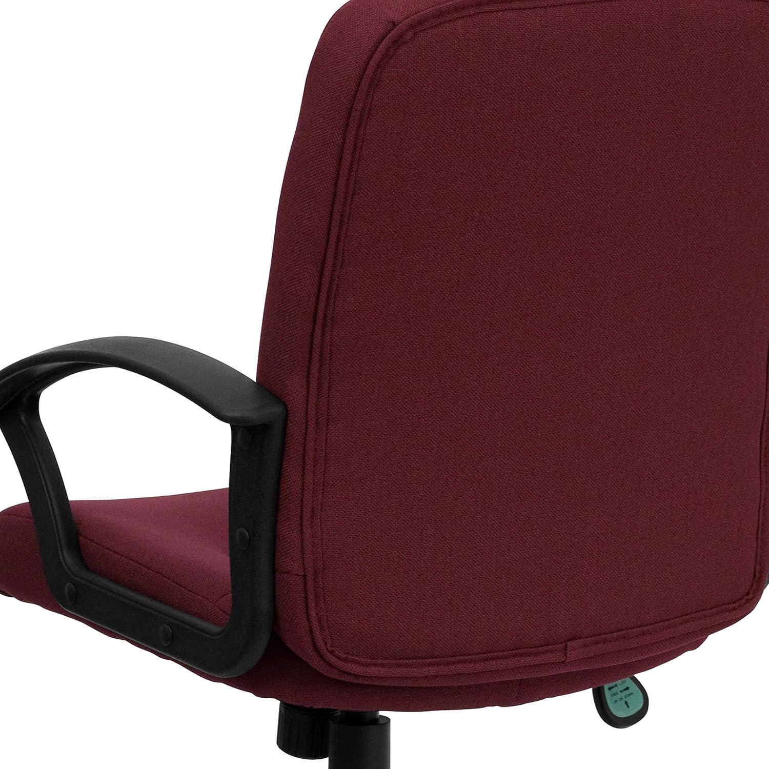 image:imageFlash Furniture Garver MidBack Burgundy Fabric Executive Swivel Office Chair with Nylon Arms