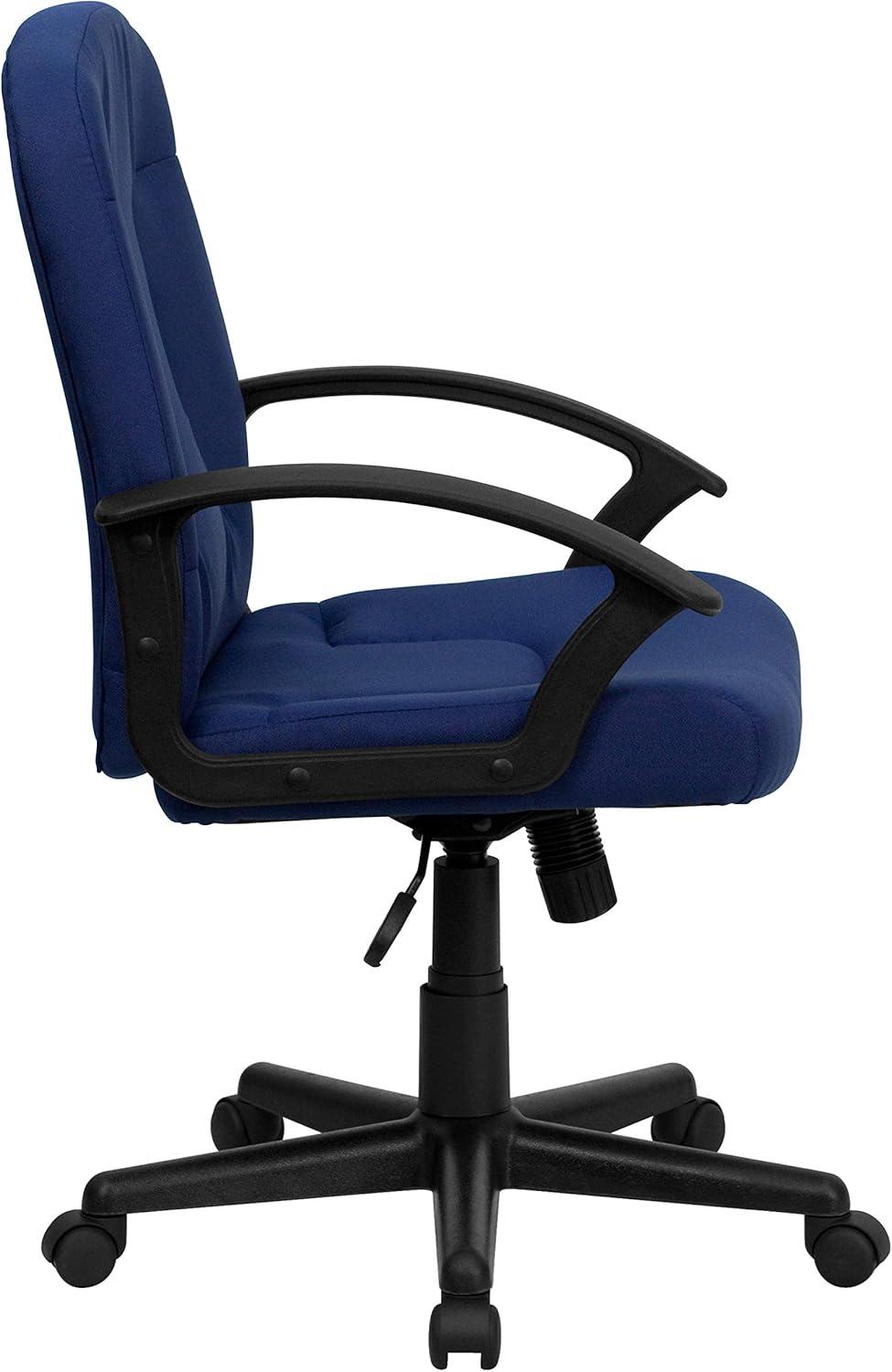 image:imageFlash Furniture Garver MidBack Navy Fabric Executive Swivel Office Chair with Nylon Arms