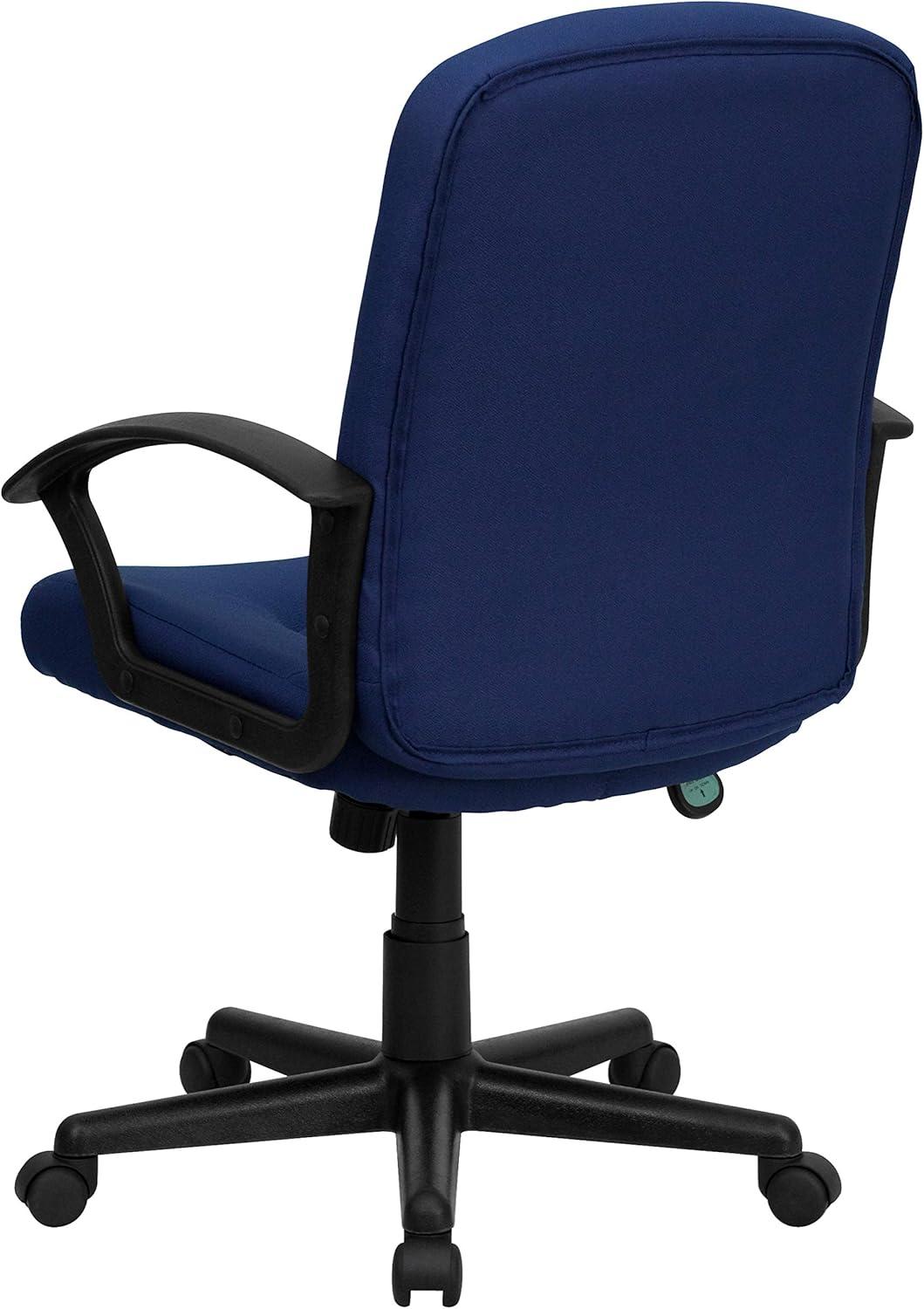 image:imageFlash Furniture Garver MidBack Navy Fabric Executive Swivel Office Chair with Nylon Arms