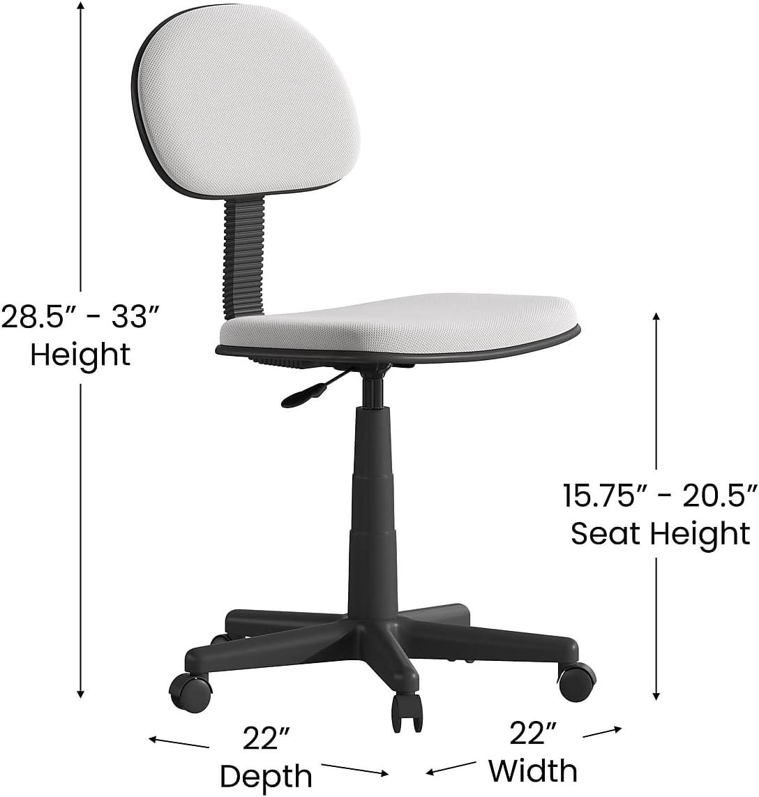 image:imageFlash Furniture Harry Low Back Swivel Task Office Chair Adjustable Light Orange Student Chair with Padded Mesh Seat amp Back Homeschool Study ChairGrey