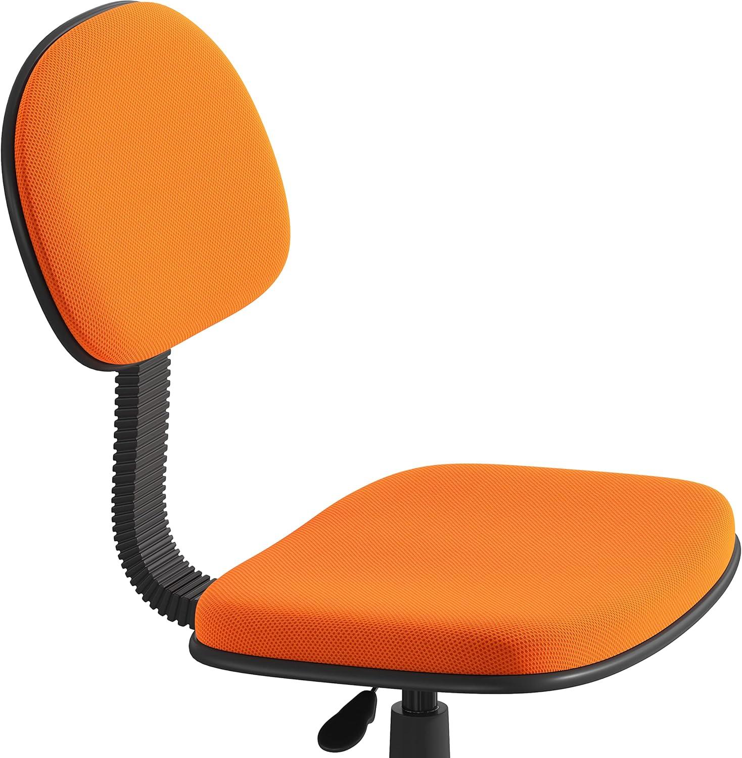 image:imageFlash Furniture Harry Low Back Swivel Task Office Chair Adjustable Light Orange Student Chair with Padded Mesh Seat amp Back Homeschool Study ChairLight Orange