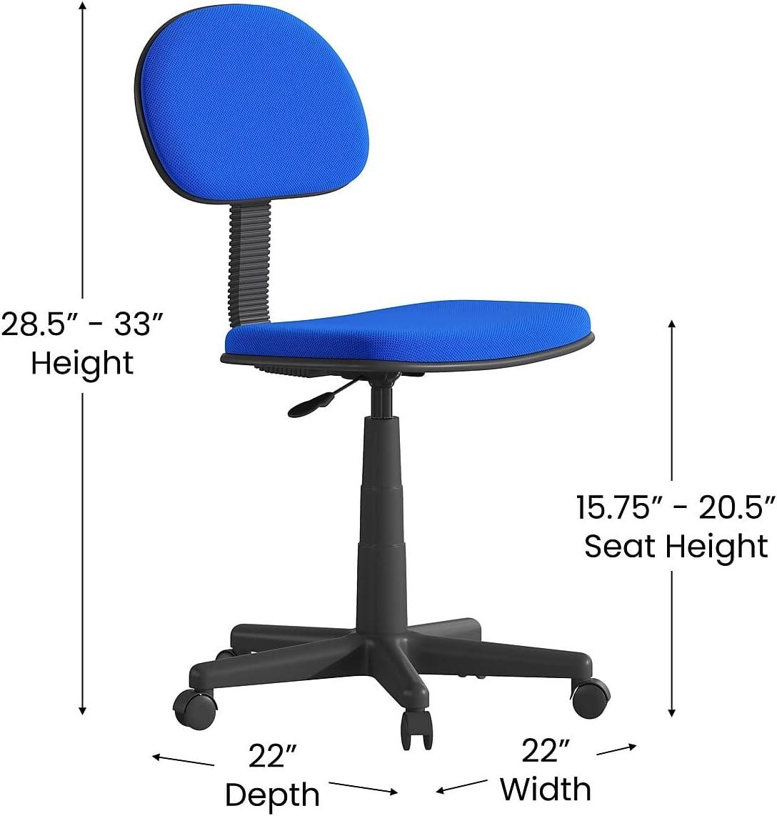 image:imageFlash Furniture Harry Low Back Swivel Task Office Chair Adjustable Light Orange Student Chair with Padded Mesh Seat amp Back Homeschool Study ChairRoyal Blue