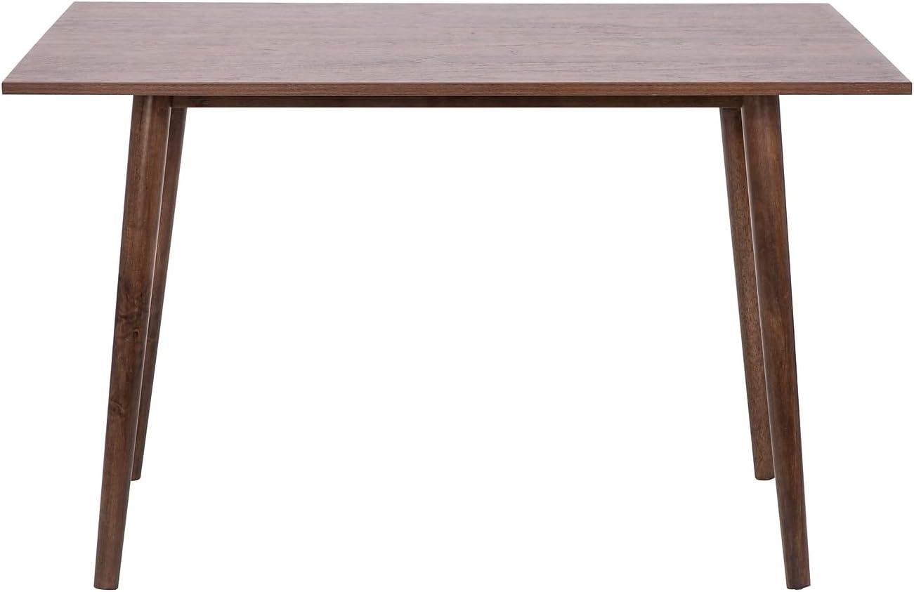 image:imageFlash Furniture Hatfield MidCentury Modern Dining Table Dark Walnut Engineered Wood Kitchen Table 47 Inches Tapered Wood Legs Seats up to 4 Adults
