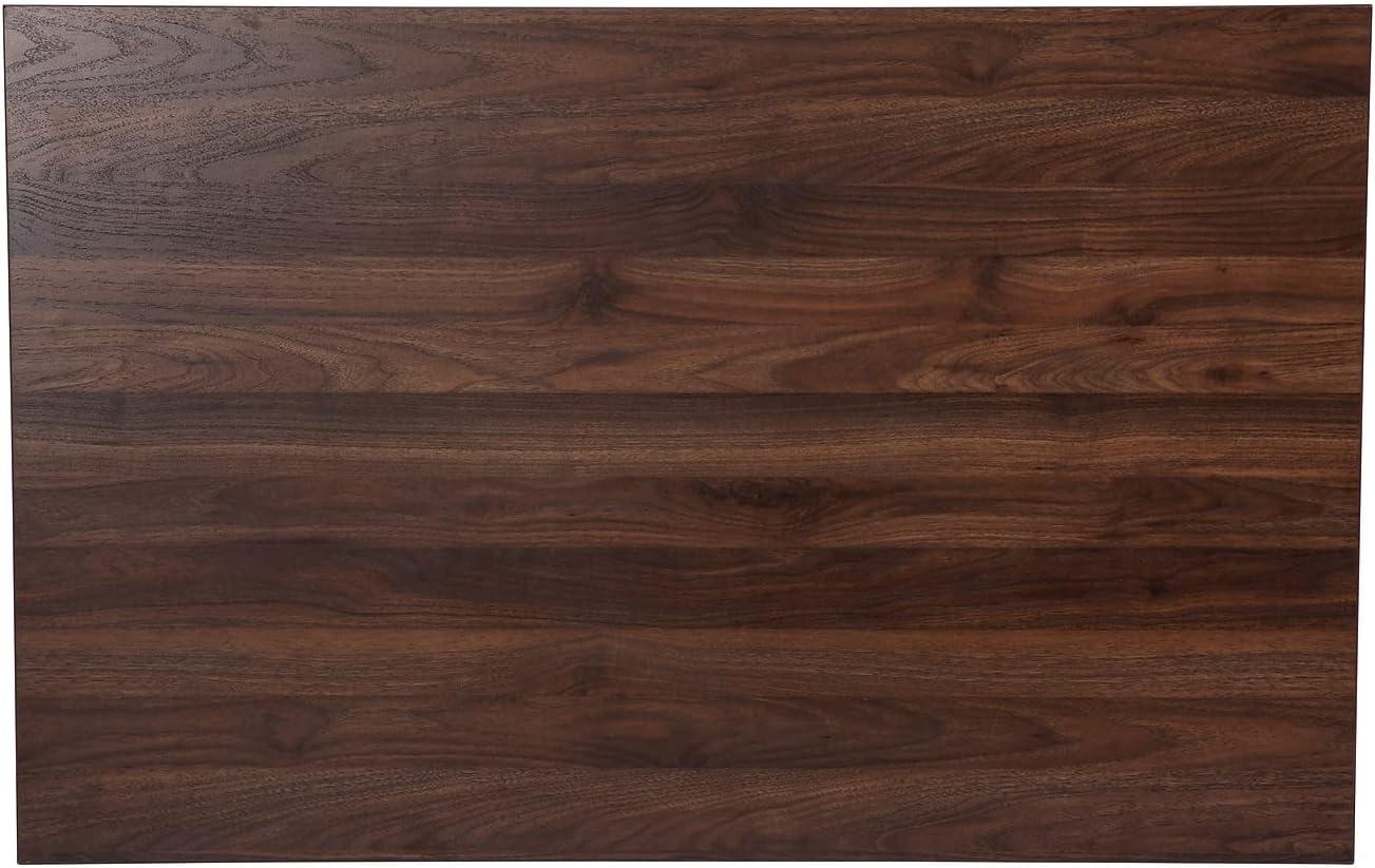 image:imageFlash Furniture Hatfield MidCentury Modern Dining Table Dark Walnut Engineered Wood Kitchen Table 47 Inches Tapered Wood Legs Seats up to 4 Adults
