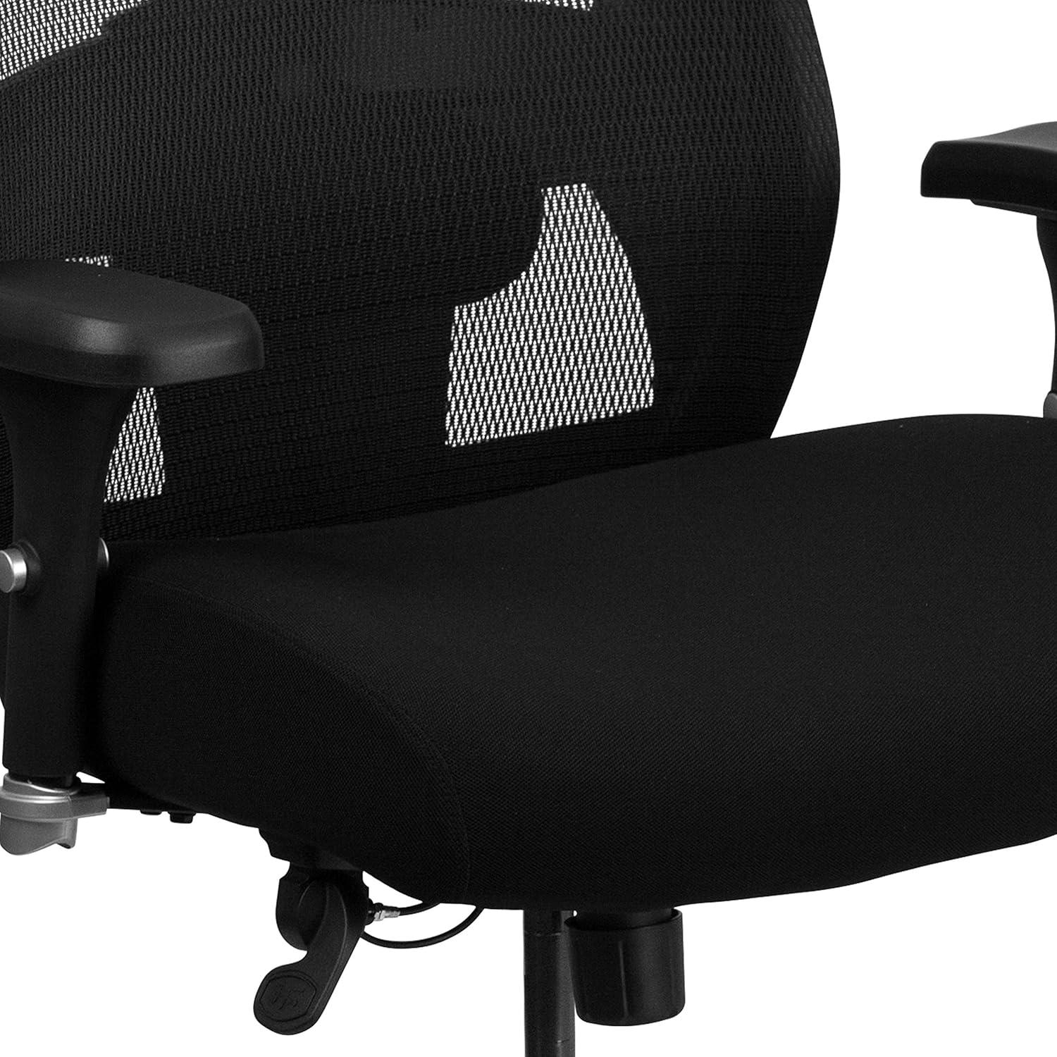 image:imageFlash Furniture Hercules Series Big amp Tall Swivel Office and Gaming Chair Ergonomic Mesh Office Chair with Padded Seat and Ratchet Back Black