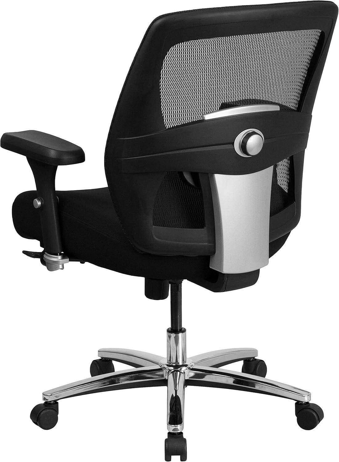image:imageFlash Furniture Hercules Series Big amp Tall Swivel Office and Gaming Chair Ergonomic Mesh Office Chair with Padded Seat and Ratchet Back Black