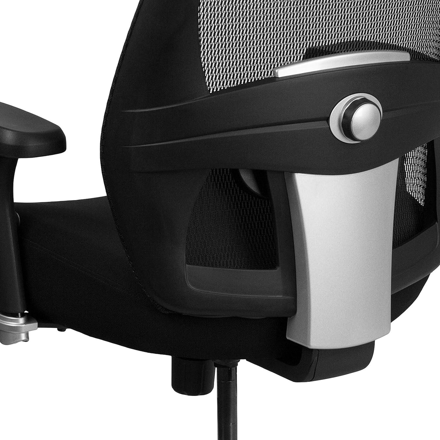 image:imageFlash Furniture Hercules Series Big amp Tall Swivel Office and Gaming Chair Ergonomic Mesh Office Chair with Padded Seat and Ratchet Back Black