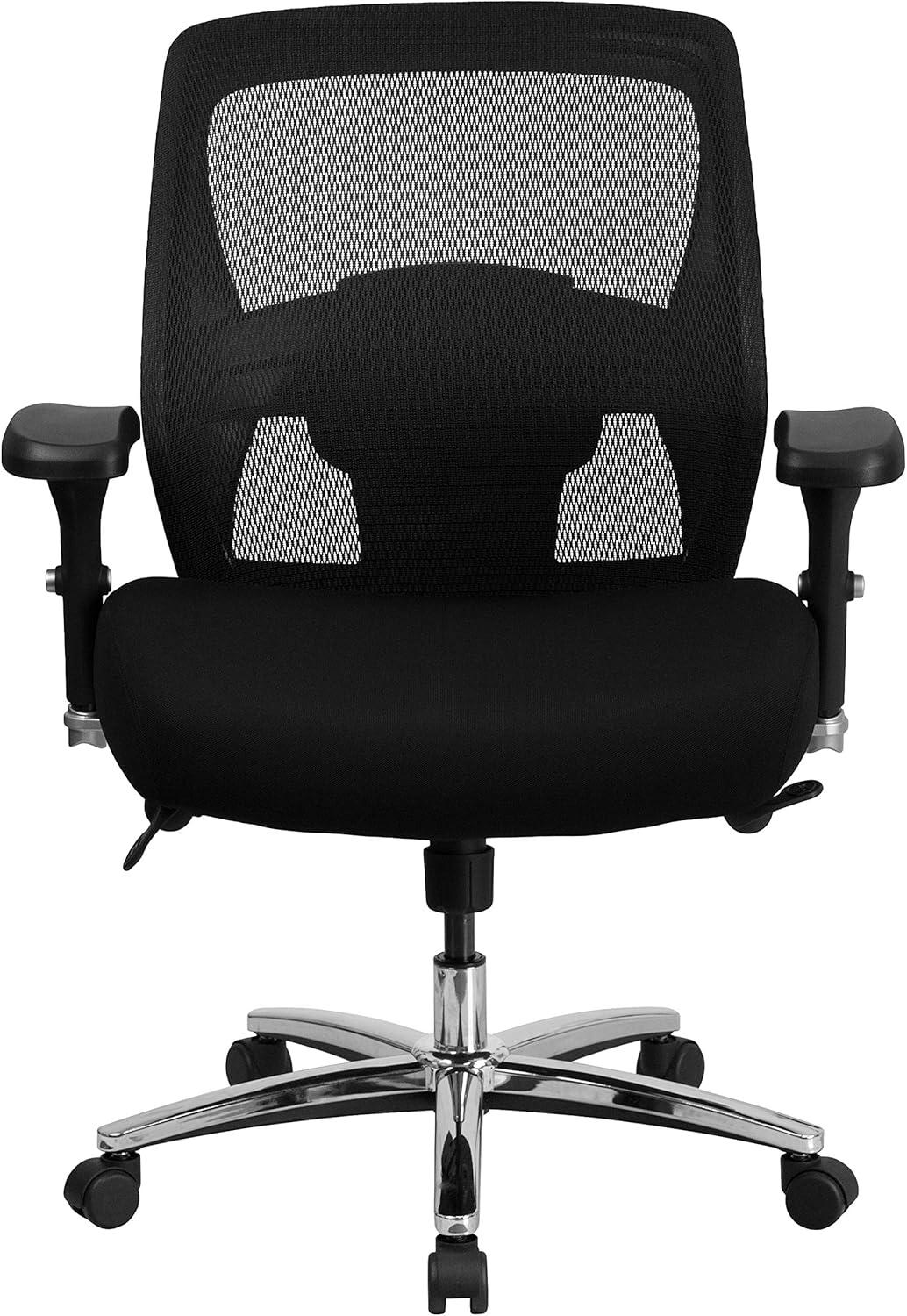 image:imageFlash Furniture Hercules Series Big amp Tall Swivel Office and Gaming Chair Ergonomic Mesh Office Chair with Padded Seat and Ratchet Back Black