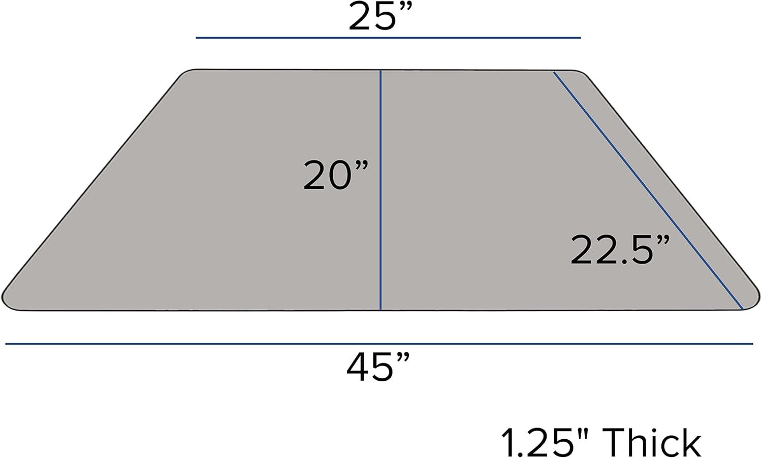 image:imageFlash Furniture Mobile 225W x 45L Trapezoid Grey HP Laminate Activity Table Standard Height Adjustable LegsGrey