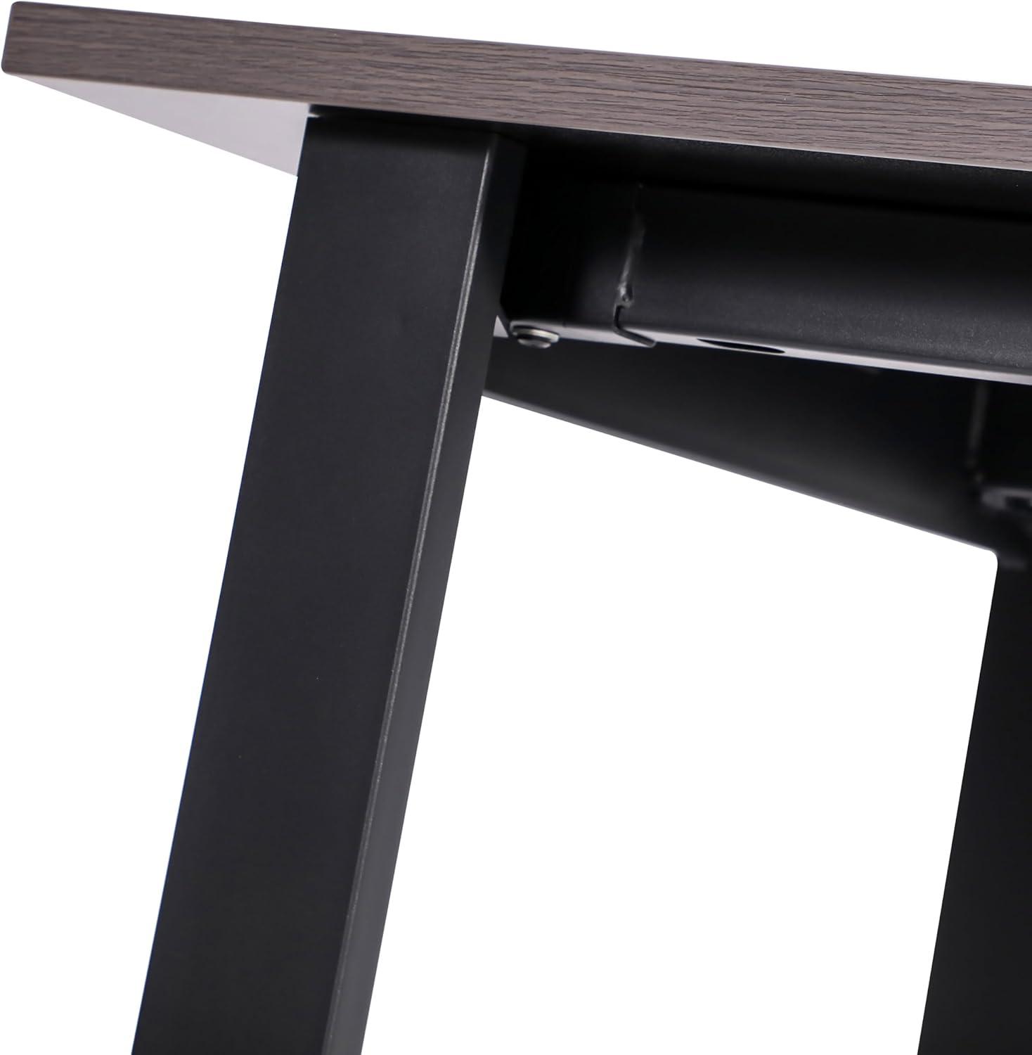image:imageFlash Furniture Redmond Conference Table with AFrame Base Commercial Water and Scratch Resistant Laminate Finish PVC Edge Heavy Duty Steel Frame 60x30 Gray OakGray Oak