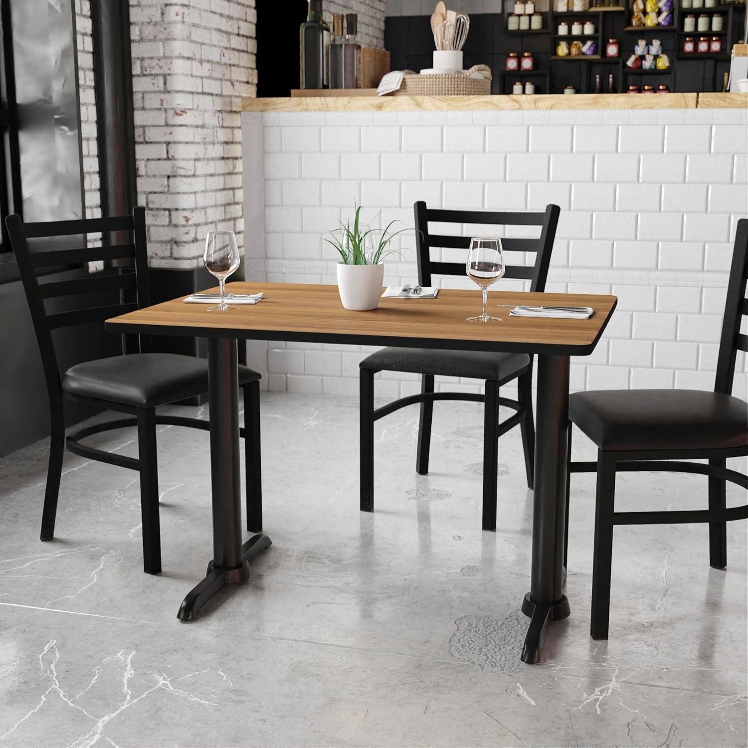 image:imageFlash Furniture Stiles 30 x 42 Rectangular Black Laminate Table Top with 5 x 22 Table Height BasesWalnut