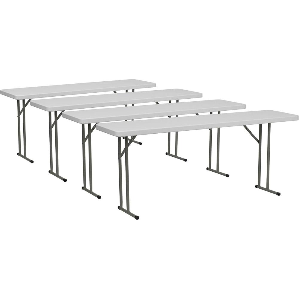 image:imageFlash Furniture Elon 4 Pack 6Foot Granite White Plastic Folding Training Table