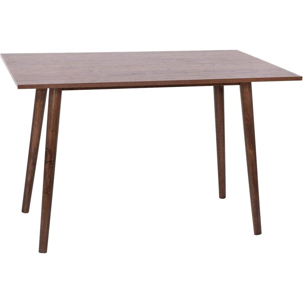 image:imageFlash Furniture Hatfield MidCentury Modern Dining Table Dark Walnut Engineered Wood Kitchen Table 47 Inches Tapered Wood Legs Seats up to 4 Adults