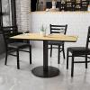 Flash Furniture 30” x 48” Rectangular Black Laminate Table Top with 24” Round Table Height Base(Natural)