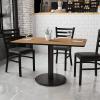 Flash Furniture 30” x 48” Rectangular Black Laminate Table Top with 24” Round Table Height Base(Walnut)