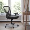 Flash Furniture Big & Tall Office Chair | Adjustable Height Mesh Swivel Office Chair with Wheels(Black)