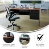 Flash Furniture Cambridge Right Side Single Pedestal Desk with 3 Locking Drawers, Commercial Grade Teacher’s or Office Desk, 30×60, Metal Frame, Walnut/Black(Walnut)