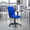 Flash Furniture Clayton Mid-Back Orange Quilted Vinyl Swivel Task Office Chair with Arms(Blue)