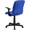 Flash Furniture Clayton Mid-Back Orange Quilted Vinyl Swivel Task Office Chair with Arms(Blue)