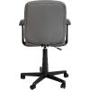 Flash Furniture Clayton Mid-Back Orange Quilted Vinyl Swivel Task Office Chair with Arms(Grey)