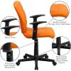 Flash Furniture Clayton Mid-Back Orange Quilted Vinyl Swivel Task Office Chair with Arms(Orange)