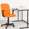 Flash Furniture Clayton Mid-Back Orange Quilted Vinyl Swivel Task Office Chair with Arms(Orange)