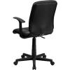 Flash Furniture Clayton Mid-Back Pink Quilted Vinyl Swivel Task Office Chair with Arms(Black)