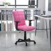 Flash Furniture Clayton Mid-Back Pink Quilted Vinyl Swivel Task Office Chair with Arms(Pink)