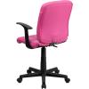 Flash Furniture Clayton Mid-Back Pink Quilted Vinyl Swivel Task Office Chair with Arms(Pink)