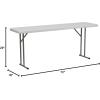 Flash Furniture Elon 4 Pack 6-Foot Granite White Plastic Folding Training Table