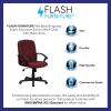 Flash Furniture Garver Mid-Back Burgundy Fabric Executive Swivel Office Chair with Nylon Arms