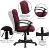 Flash Furniture Garver Mid-Back Burgundy Fabric Executive Swivel Office Chair with Nylon Arms