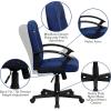 Flash Furniture Garver Mid-Back Navy Fabric Executive Swivel Office Chair with Nylon Arms