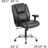 Flash Furniture HERCULES Series Big & Tall 400 lb. Rated Black LeatherSoft Ergonomic Task Office Chair with Chrome Base and Adjustable Arms