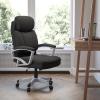 Flash Furniture HERCULES Series Big & Tall 500 lb. Rated Black LeatherSoft Executive Swivel Ergonomic Office Chair with Arms(Black Fabric)