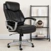 Flash Furniture HERCULES Series Big & Tall 500 lb. Rated Black LeatherSoft Executive Swivel Ergonomic Office Chair with Arms(Black Leathersoft)