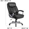 Flash Furniture HERCULES Series Big & Tall 500 lb. Rated Black LeatherSoft Executive Swivel Ergonomic Office Chair with Arms(Black Leathersoft)