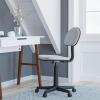 Flash Furniture Harry Low Back Swivel Task Office Chair – Adjustable Light Orange Student Chair with Padded Mesh Seat & Back – Homeschool Study Chair(Grey)