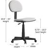 Flash Furniture Harry Low Back Swivel Task Office Chair – Adjustable Light Orange Student Chair with Padded Mesh Seat & Back – Homeschool Study Chair(Grey)