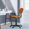 Flash Furniture Harry Low Back Swivel Task Office Chair – Adjustable Light Orange Student Chair with Padded Mesh Seat & Back – Homeschool Study Chair(Light Orange)