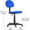 Flash Furniture Harry Low Back Swivel Task Office Chair – Adjustable Light Orange Student Chair with Padded Mesh Seat & Back – Homeschool Study Chair(Royal Blue)