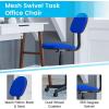 Flash Furniture Harry Low Back Swivel Task Office Chair – Adjustable Light Orange Student Chair with Padded Mesh Seat & Back – Homeschool Study Chair(Royal Blue)