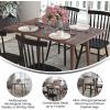 Flash Furniture Hatfield Mid-Century Modern Dining Table – Dark Walnut Engineered Wood Kitchen Table – 47 Inches – Tapered Wood Legs – Seats up to 4 Adults