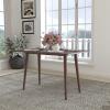 Flash Furniture Hatfield Mid-Century Modern Dining Table – Dark Walnut Engineered Wood Kitchen Table – 47 Inches – Tapered Wood Legs – Seats up to 4 Adults