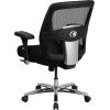 Flash Furniture Hercules Series Big & Tall Swivel Office and Gaming Chair, Ergonomic Mesh Office Chair with Padded Seat and Ratchet Back, Black