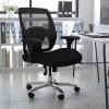 Flash Furniture Hercules Series Big & Tall Swivel Office and Gaming Chair, Ergonomic Mesh Office Chair with Padded Seat and Ratchet Back, Black