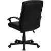Flash Furniture Lane Mid-Back Black LeatherSoft Swivel Task Office Chair with Arms